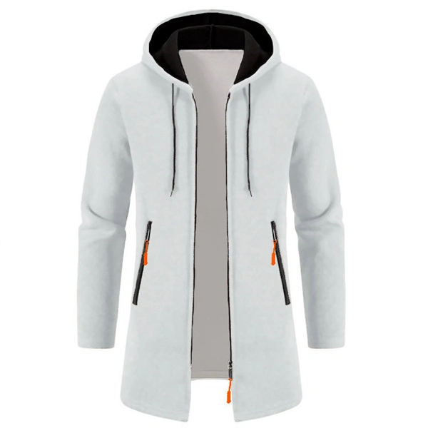 Men’s Zip-Up Hooded Jacket – Cozy & Stylish for Fall and Winter, Versatile Layering Sweatshirt