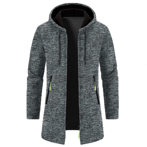 Men’s Zip-Up Hooded Jacket – Cozy & Stylish for Fall and Winter, Versatile Layering Sweatshirt