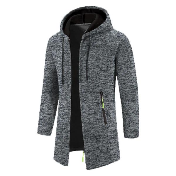 Men’s Zip-Up Hooded Jacket – Cozy & Stylish for Fall and Winter, Versatile Layering Sweatshirt
