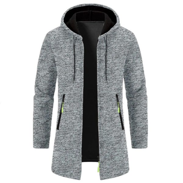 Men’s Zip-Up Hooded Jacket – Cozy & Stylish for Fall and Winter, Versatile Layering Sweatshirt
