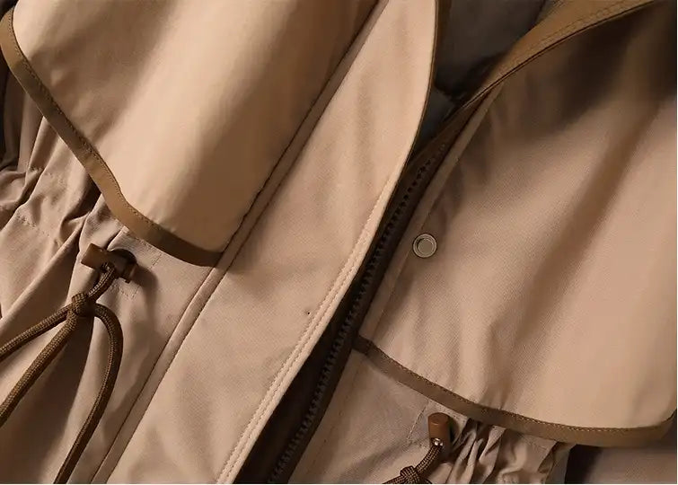 Modern Women's Mid-Length Puffer Parka with Detachable Lining