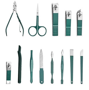 18-Piece Nail Clippers Set Stainless Steel Manicure Kit Travel Scissors Makeup Beauty Tools