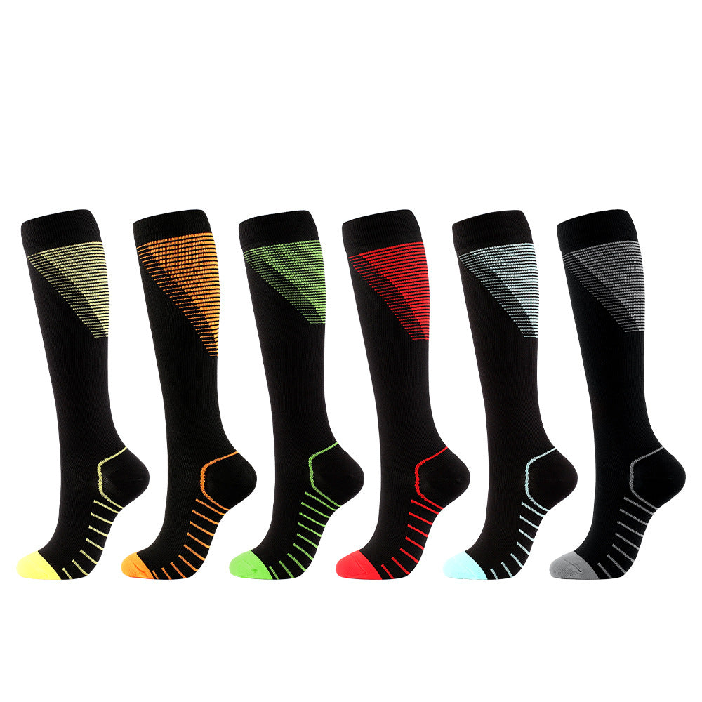 Colored Compression Socks for Men and Women's Elastic Socks for Outdoor Sports