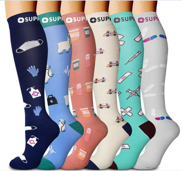 ROYALUCK 6 Pairs Compression Socks (15-20mmHg) for Women & Men Circulation - Best Support for Nurses,Running,Athletic,Sports