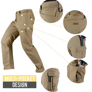 Outdoor Tactical Waterproof Pants – Army-Inspired Ripstop Combat Pants for Hiking, Multi-Pocket, Quick-Dry, Water-Resistant