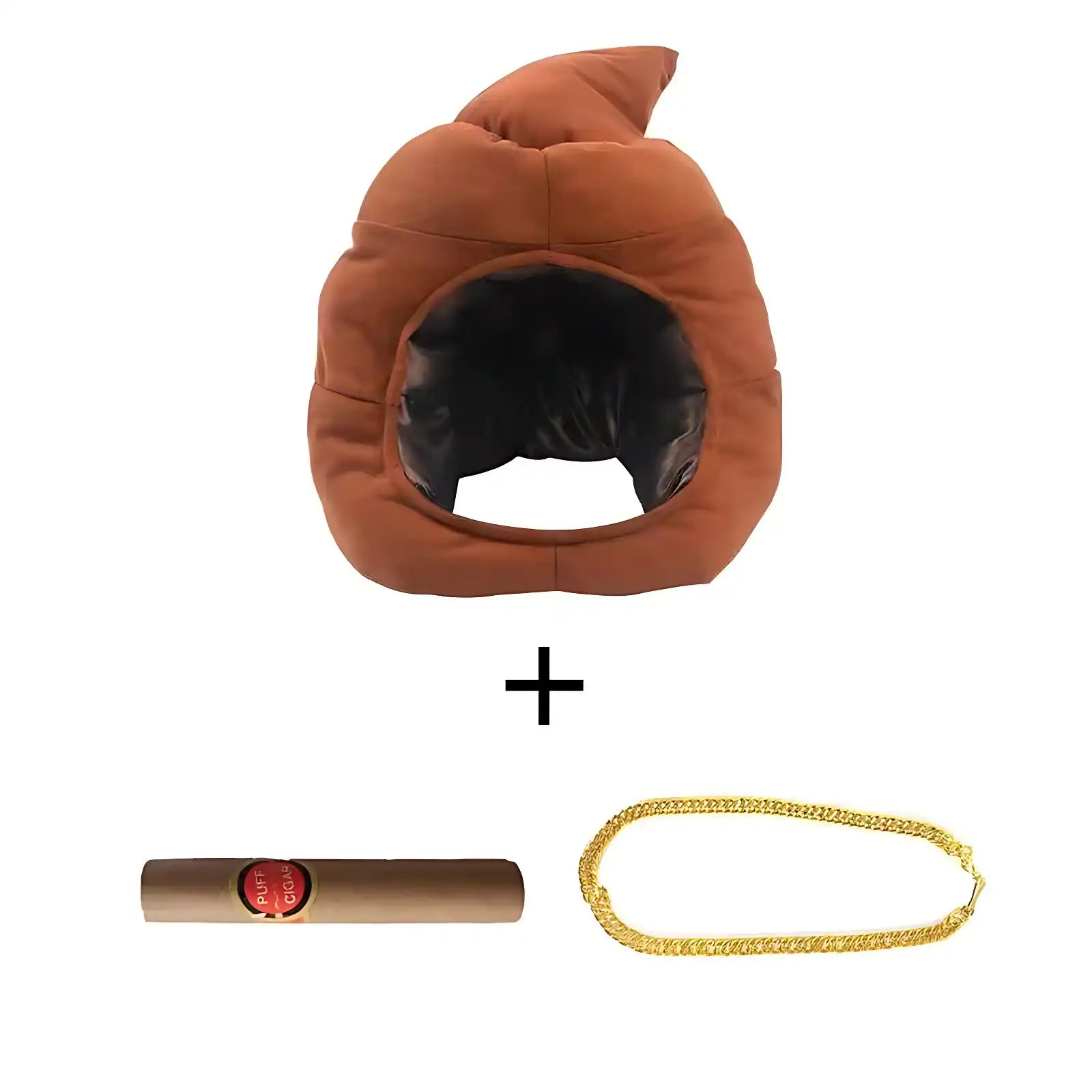 Plush Poop Emoji Hat - Funny Prank Headgear for April Fools & Carnivals