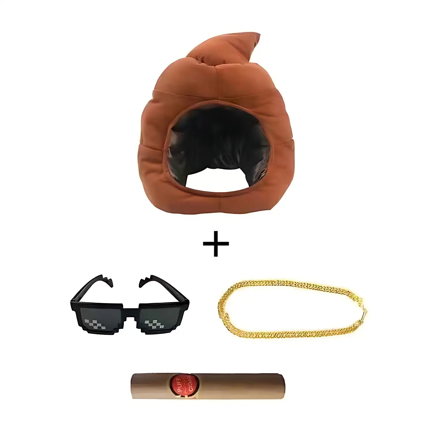 Plush Poop Emoji Hat - Funny Prank Headgear for April Fools & Carnivals