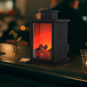 Portable Electric Fireplace Lamp - Flickering LED Flame for Home Decor