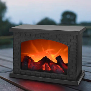 Portable Electric Fireplace Lamp - Flickering LED Flame for Home Decor