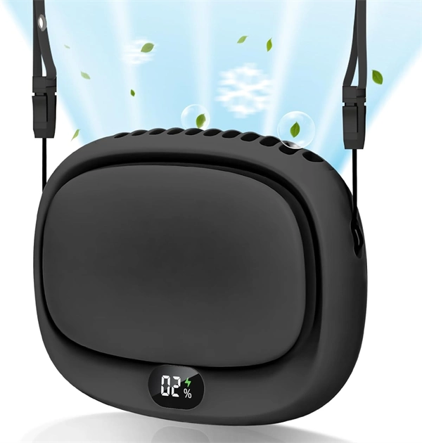 Portable Neck Fan with 5 Speeds USB Rechargeable for Travel & Home