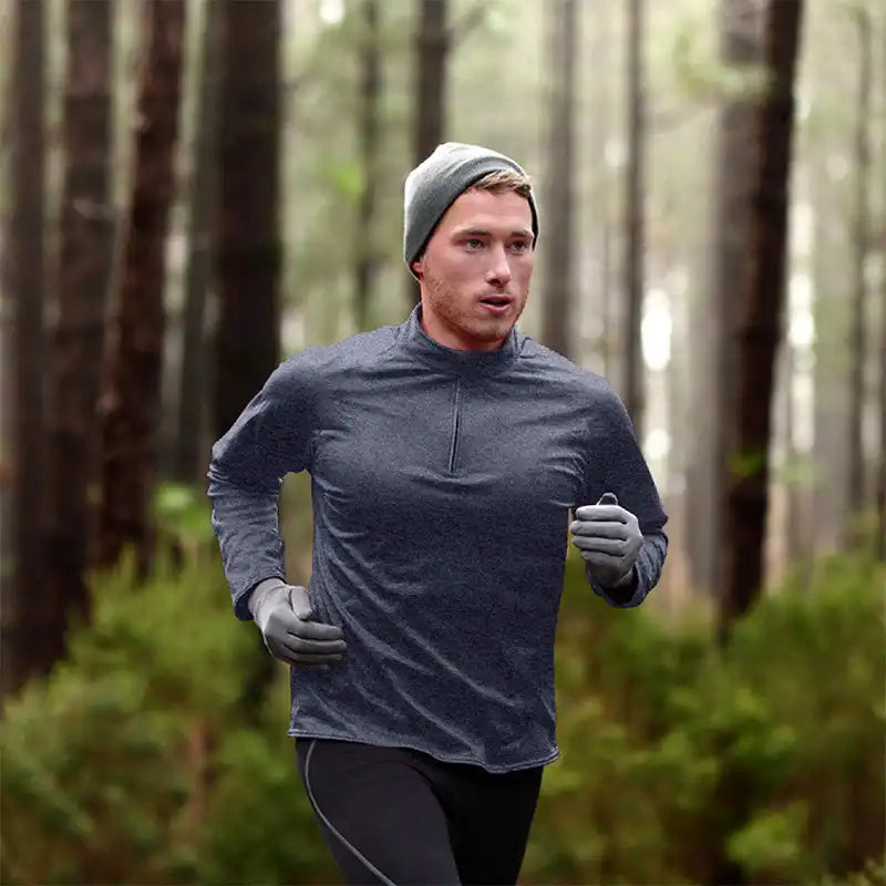 Quick-Dry Men's 1/4 Zip Shirt - Outdoor & Gym Ready