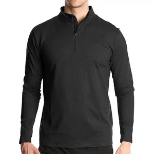 Quick-Dry Men's 1/4 Zip Shirt - Outdoor & Gym Ready