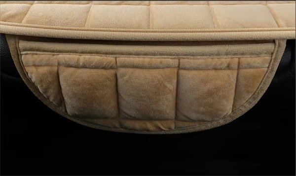 Quilted Plush Car Seat Cushion - Non-Slip Breathable Front Seat Cover Pad for Winter Warmth