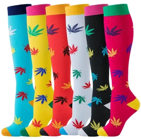 ROYALUCK 6-Pack Maple Leaf Compression Socks