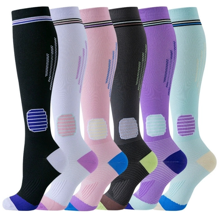 ROYALUCK 6 Pairs Compression Socks for Men and Women 15-20 mmHg Running Support Soccer Football Socks