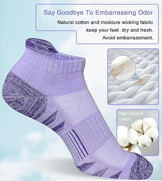 ROYALUCK 5 Pairs Breathable Ankle Socks Running Thin Socks