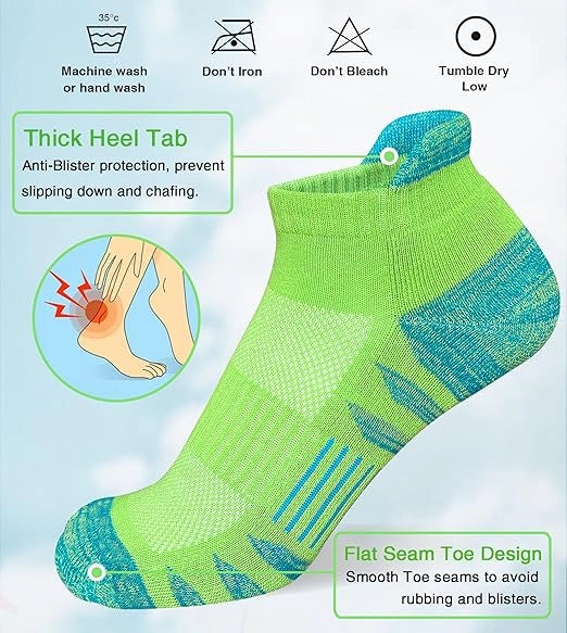 ROYALUCK 5 Pairs Breathable Ankle Socks Running Thin Socks