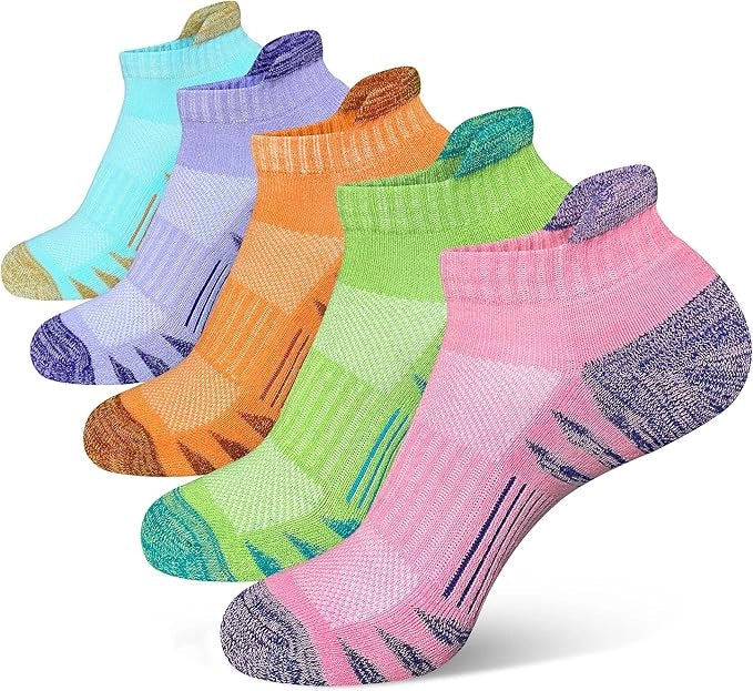 ROYALUCK 5 Pairs Breathable Ankle Socks Running Thin Socks