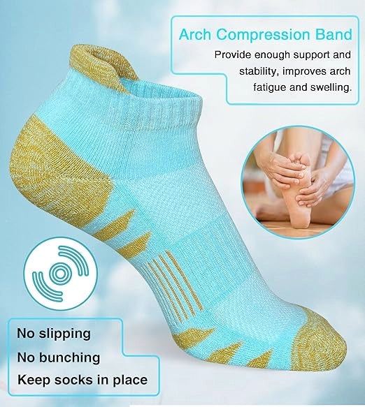 ROYALUCK 5 Pairs Breathable Ankle Socks Running Thin Socks