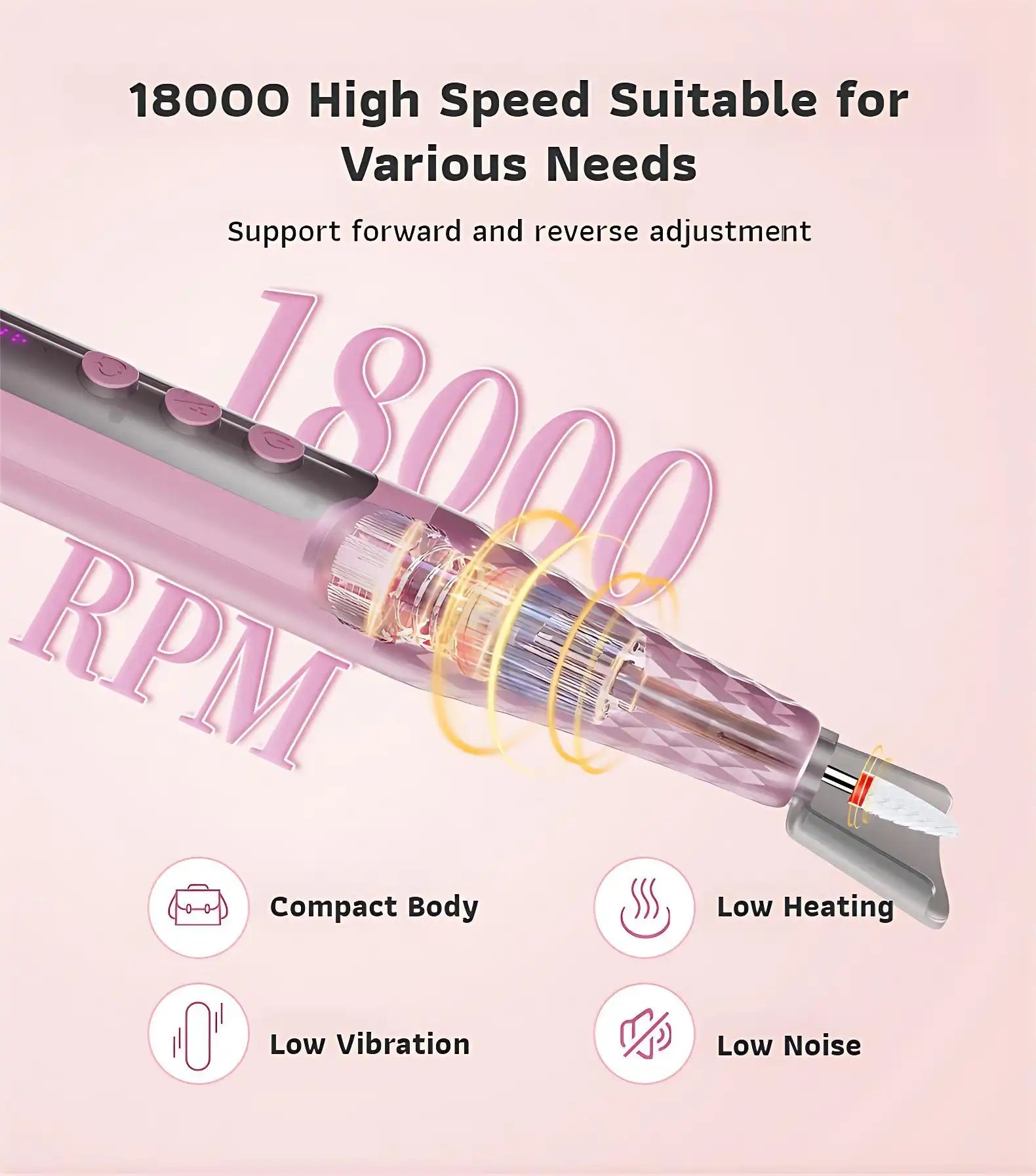 Salon-Grade 6-Speed Manicure Drill with Bits Kit