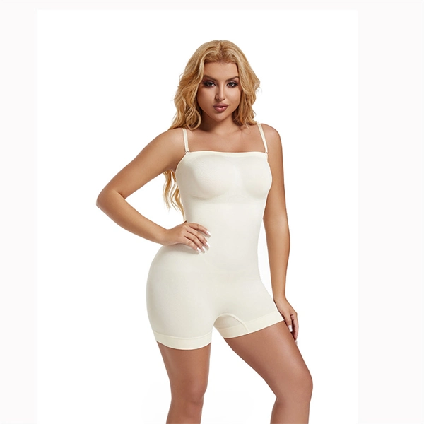 Seamless Sculpting Bodysuit for Women – Tummy Control Thong Shapewear with Square Neck Tank Top Design