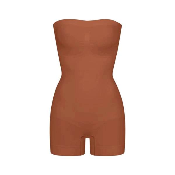 Seamless Sculpting Bodysuit for Women – Tummy Control Thong Shapewear with Square Neck Tank Top Design
