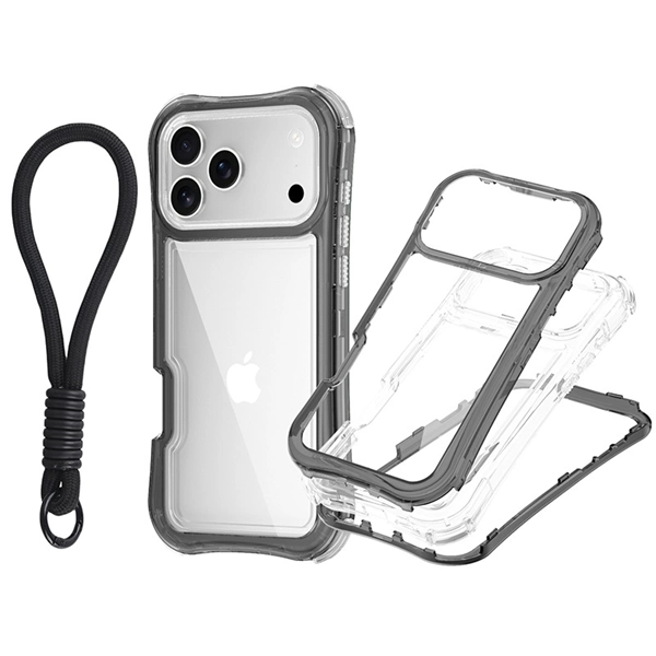 Shockproof TPU Phone Case with Lanyard for iPhone 17