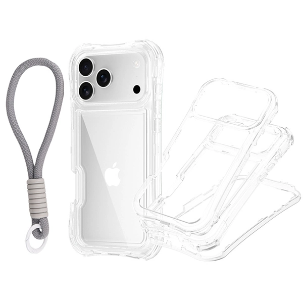Shockproof TPU Phone Case with Lanyard for iPhone 17