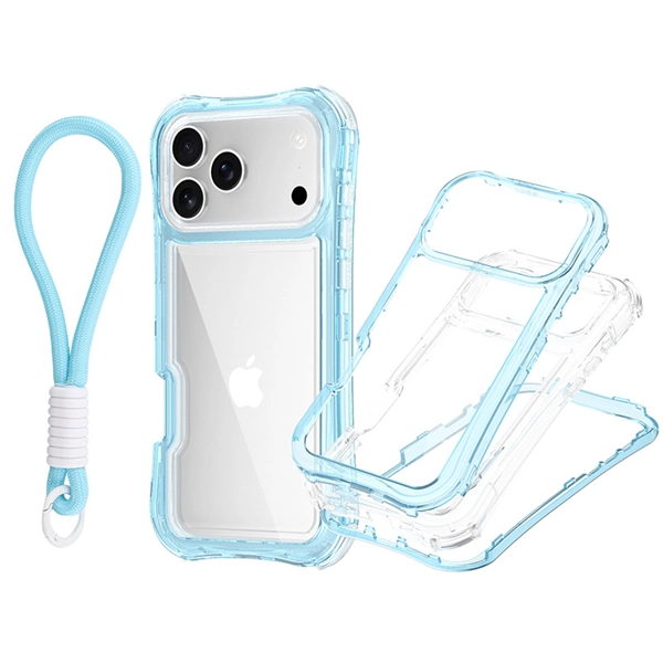 Shockproof TPU Phone Case with Lanyard for iPhone 17