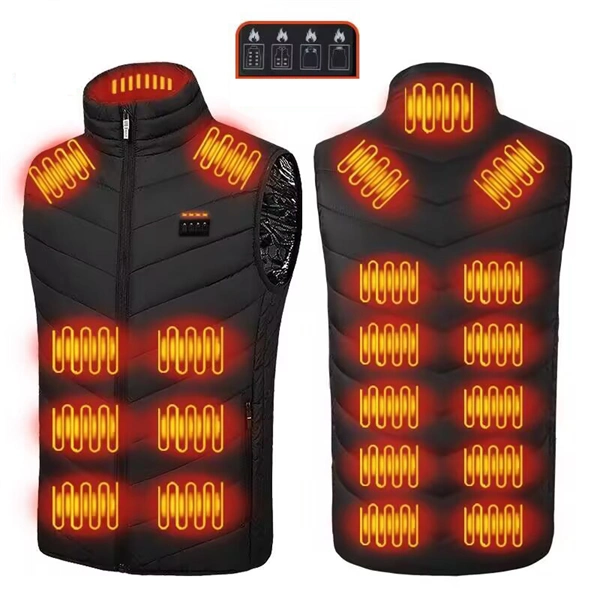 Smart Heated Vest - Adjustable Temperature Control Body Warmer for Outdoor Activities