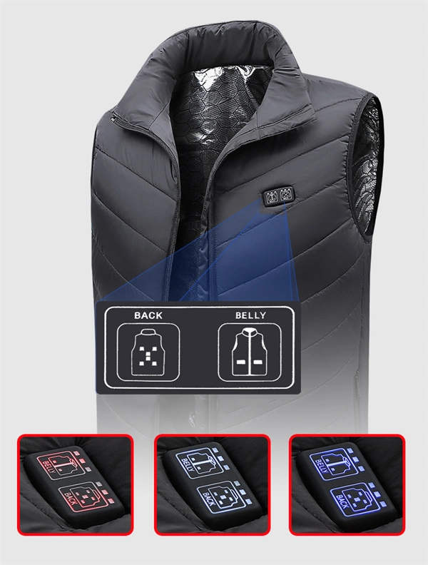 Smart Heated Vest - Adjustable Temperature Control Body Warmer for Outdoor Activities
