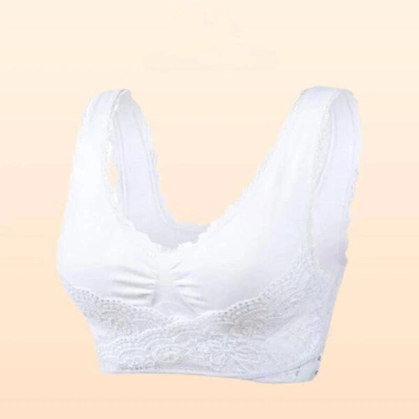 Soft Corset Bra Front Cross Side Buckle Lace Bras
