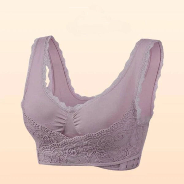 Soft Corset Bra Front Cross Side Buckle Lace Bras