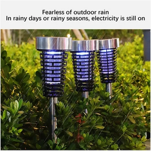 Solar-Powered Outdoor Mosquito Killer Lamp – Waterproof LED Garden Light & Insect Zapper for Patio, Yard & Camping