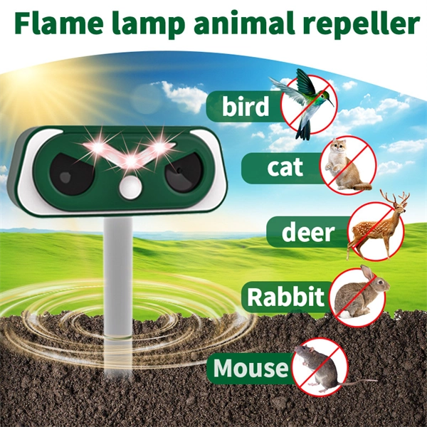 Solar-Powered Ultrasonic Bird Repeller Mice Repellent
