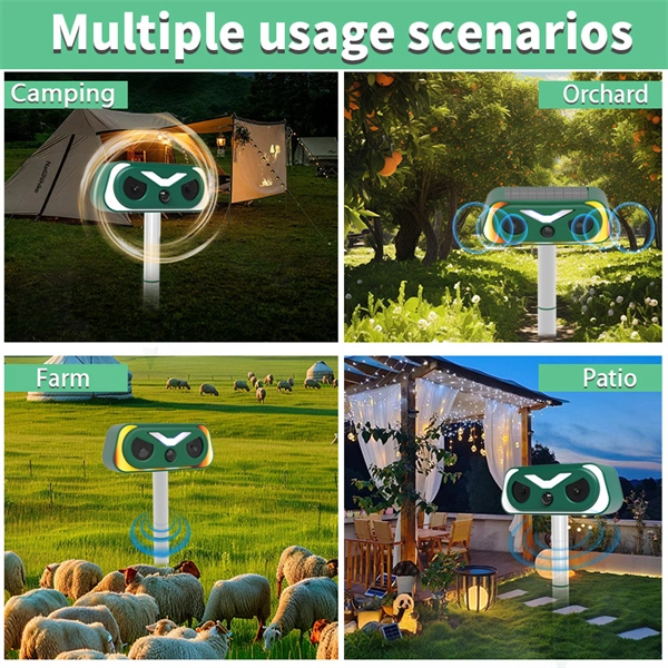 Solar-Powered Ultrasonic Bird Repeller Mice Repellent