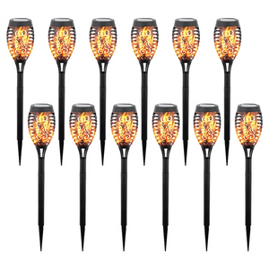Solar LED Flame Lamp Outdoor Fire LED Lights Lawn Flame Flickering Torch Light
