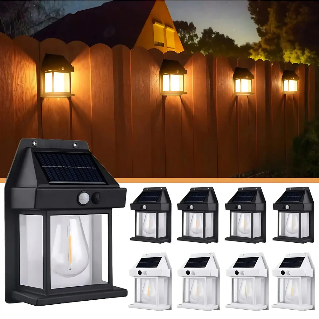 Solar Tungsten Bulb Light 360 Motion Sensor Bright LED Wall Light