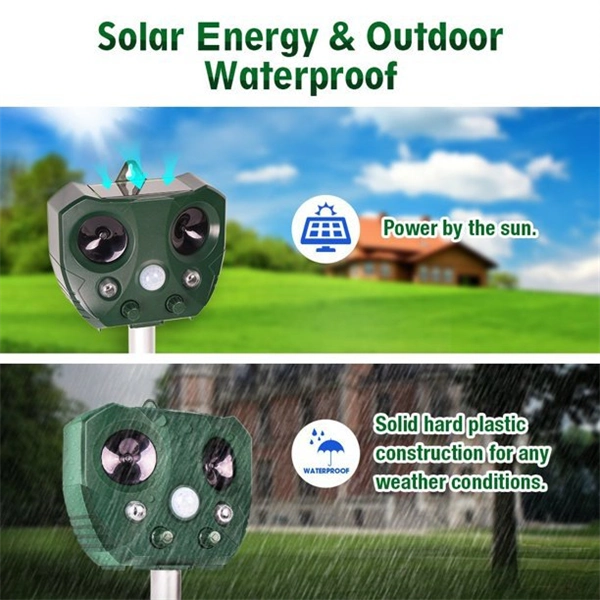 Solar Ultrasonic Mice Repellent Squirrel Repellent Foxes Repeller Rode ...