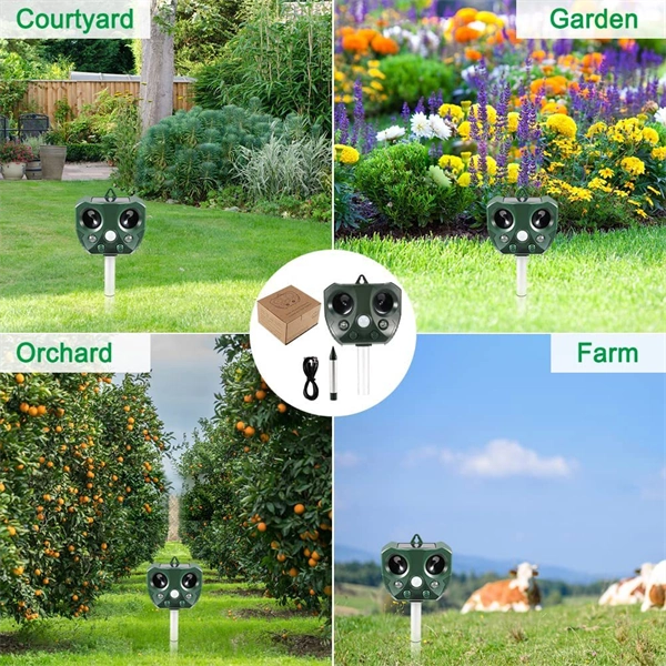 Solar Ultrasonic Mice Repellent Squirrel Repellent Foxes Repeller Rodent Repeller