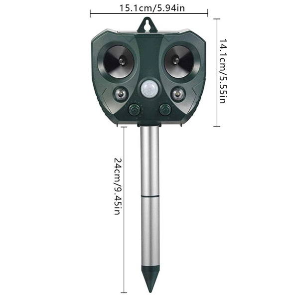 Solar Ultrasonic Mice Repellent Squirrel Repellent Foxes Repeller Rodent Repeller