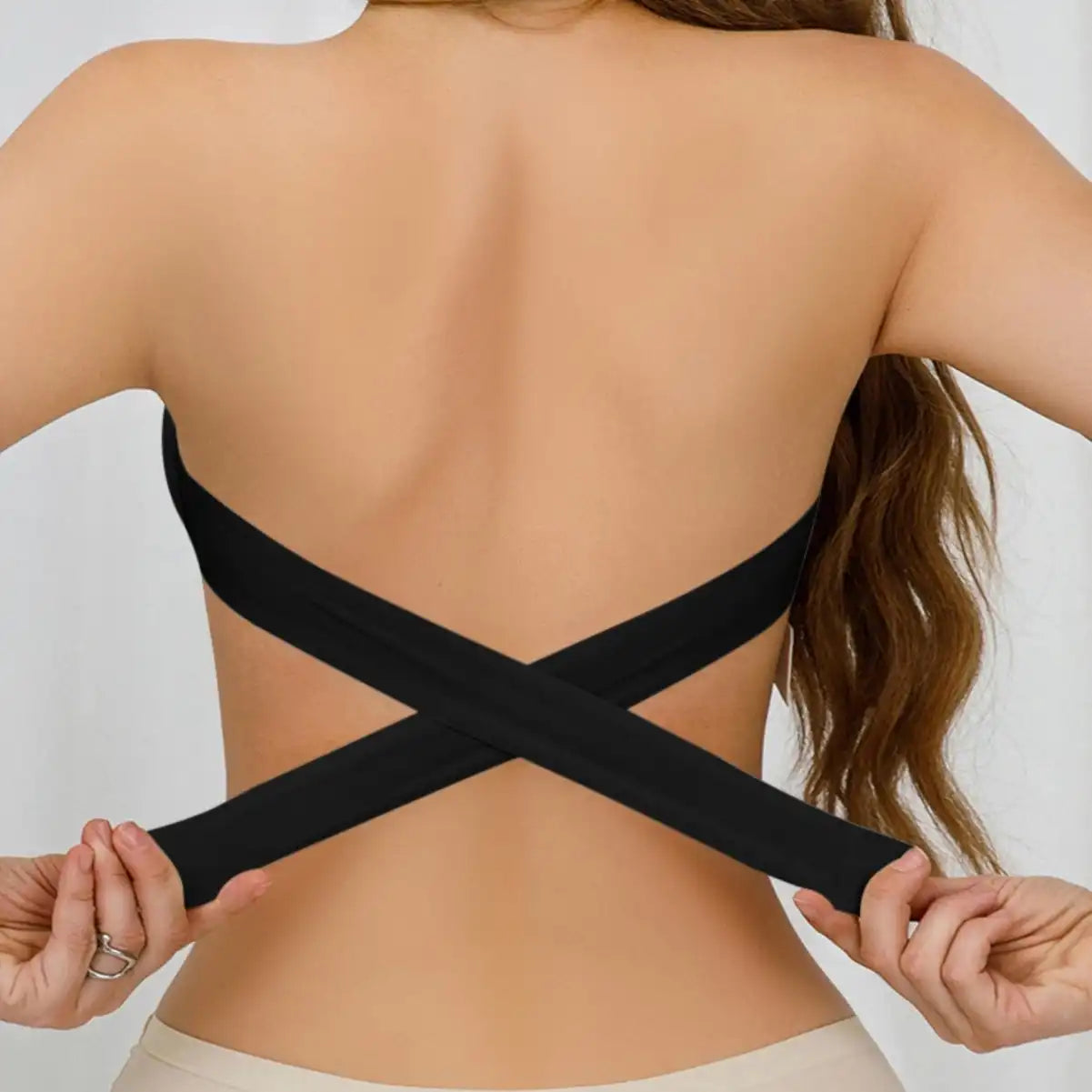 Stay-Up Strapless Bra: Cross Side Buckle