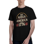 Men's Retro Casual T-Shirt No Kings IN America Since 1776 T-Shirt