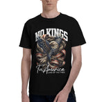 Men's Eagle Print Short Sleeve No Kings In America T-Shirt