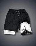 The Cross Print John 3:16 Performance Shorts