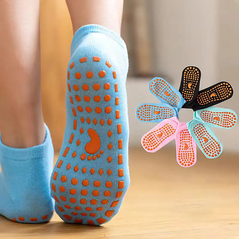 Toddler Safety Socks - Silicone-Grip Indoor/Trampoline Socks (Baby to Adult Sizes)