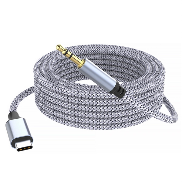 USB-C to 3.5mm Audio AUX Cable – Type-C to Male Jack Adapter for Headphones, Car Stereo, and Phone