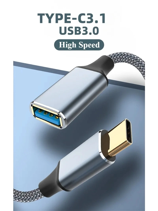 USB-C to USB 3.0 OTG Adapter Cable – Male to Female Extension Cord for Laptop, Keyboard, Mouse & Car
