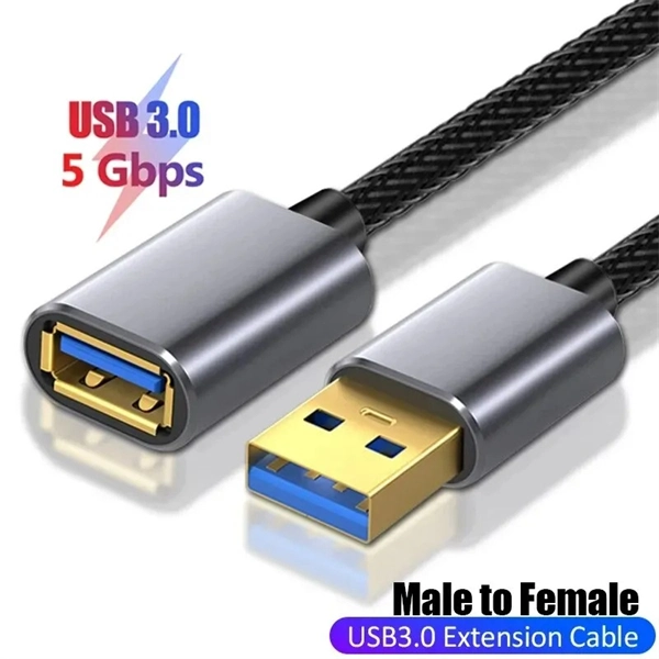 USB 3.0 Male to Female Extension Cable – High-Speed Data & Charging for Laptops, TVs, PS4, and USB Devices