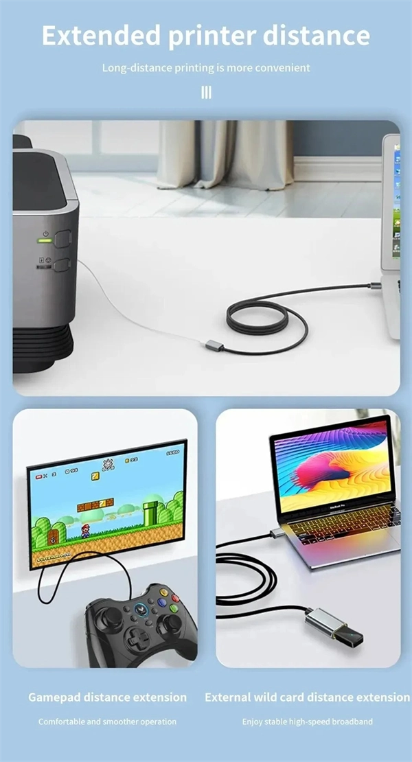 USB 3.0 Male to Female Extension Cable – High-Speed Data & Charging for Laptops, TVs, PS4, and USB Devices